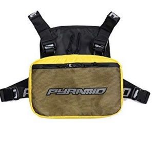 Black Pyramid Yellow Chest Bag